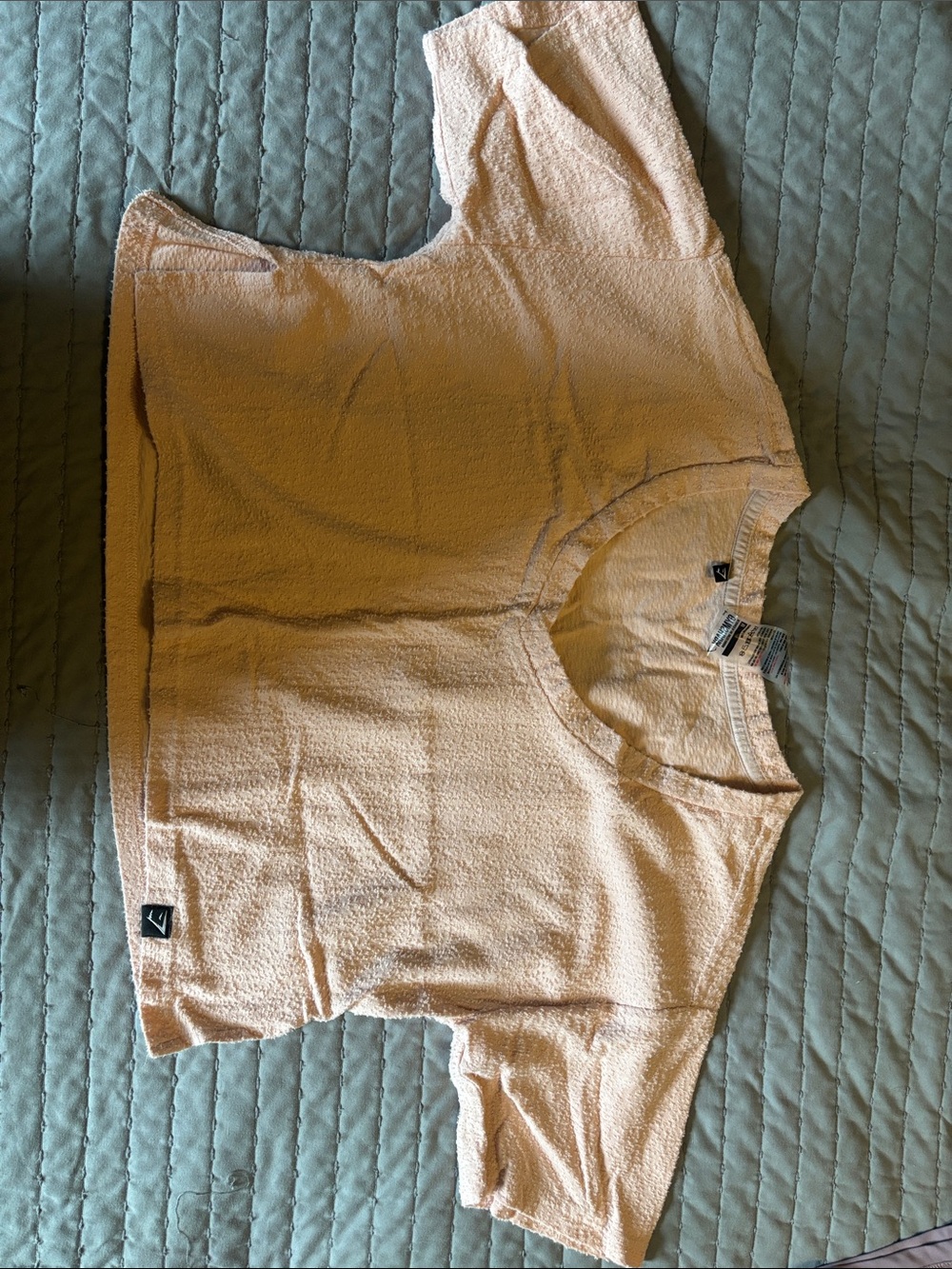 Gymshark Peach Terry Crop Top